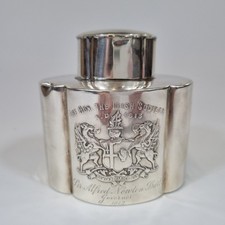 Antique Solid Silver Tea Caddy