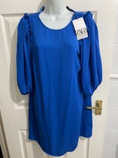 Zara Womens Medium Blue Long