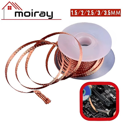 Desoldering wick braid - desoldering, copper