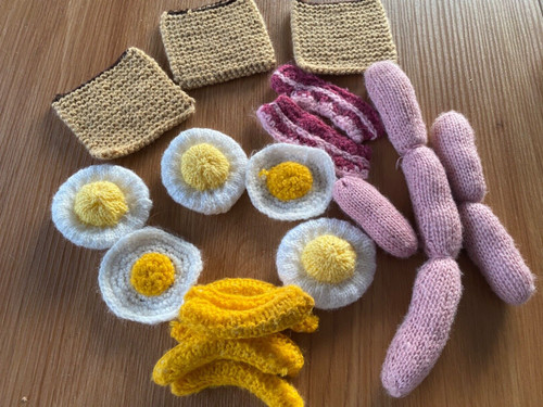Children play food knitted - children's,