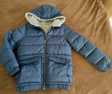 United Colours of Benetton Boys Winter Jacket With Teddy Interior Size 10-11 Yrs