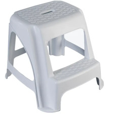 GPC White Plastic Step Stool