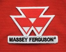 MASSEY FERGUSON FARMER FARM MACHINERY FARMING BADGE IRON SEW ON PATCH TRACTOR