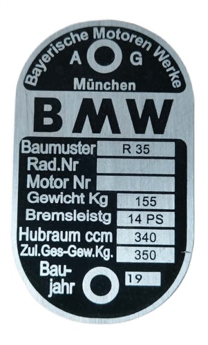 Bmw r35 nameplate - bmw,