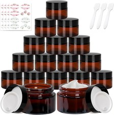 1 Oz Amber Glass Jars,24 Pack