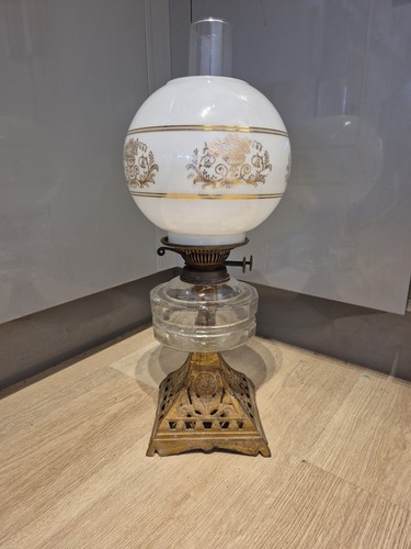 Antique oil lamp with rare - oil,
