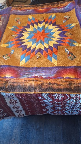 Native american star quilt - native,