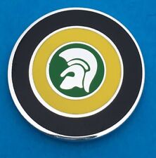 Trojan Jamaica Mod Target Circle Enamel Pin Badge Black ,Yellow ,Green & Silver