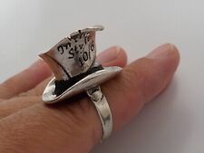 Lovely Disney -  Tom Binns Silver Plated Mad Hatter Top Hat Ring