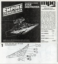 STAR DESTROYER - Original Instructions for MPC Kit 1980 - STAR WARS