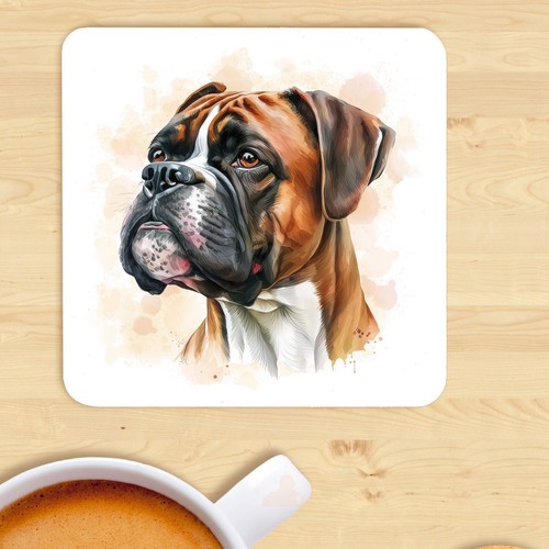Pet dog coaster watercolour - coaster,,