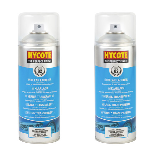 Hycote clear lacquer spray - 2x,
