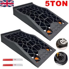 2PCS Heavy Duty Black Low Vehicle Service Car Van Ramps 2.5T+2.5T 5T Capacity