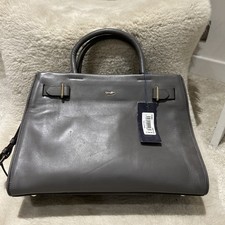 Women’s PAUL COSTELLOE grey Real Leather Handbag, BNWT , Stunning, RRP £250