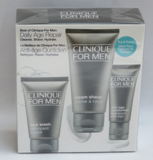 Clinique For Men ❤️ Daily Age Repair Starter Kit Cleanse. Shave. Hydrate ❤️ BNWB