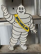 MICHELIN MAN,  large cast iron Wall sign, flat vintage style plaque, good size.