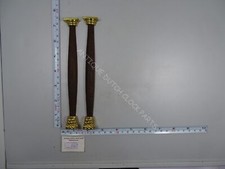 WOODEN PILLAR SET WITH BRASS