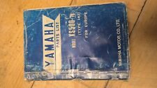 WBS1O361 Parts Catalog Parts List Yamaha XS500 XS 500