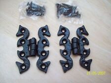 10 x Decorative black snake / Butterfly Hinges  70mm