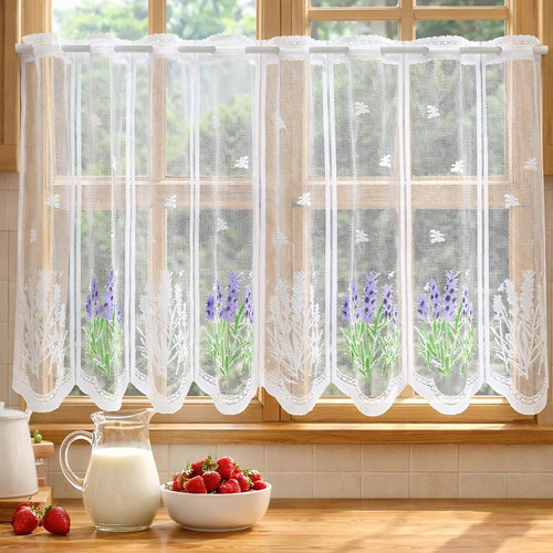 Drop lace cafe curtains for - drop,