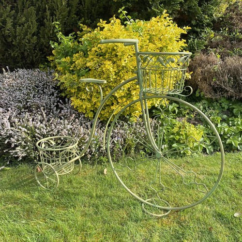 Large green metal - metal, bicycle