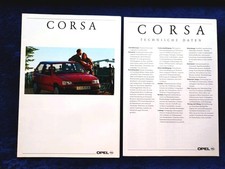 Opel Corsa A Swing Joy Eco City GSI brochure 9.1991 + insert