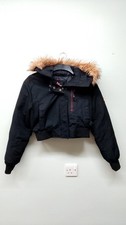 Cropped Black Zavetti Canada Puffer Coat Size S