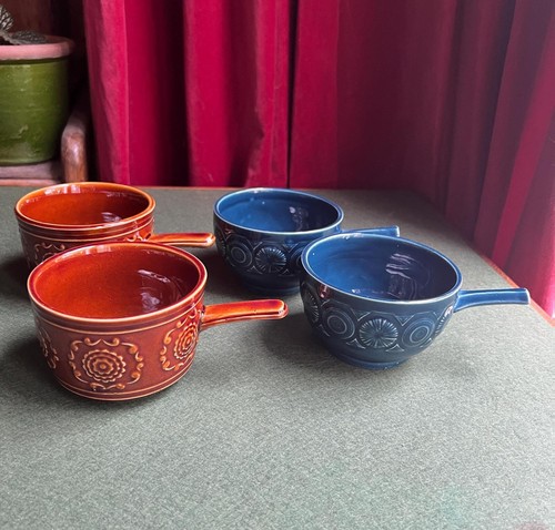 Vintage soup mugs ceramic - soup,