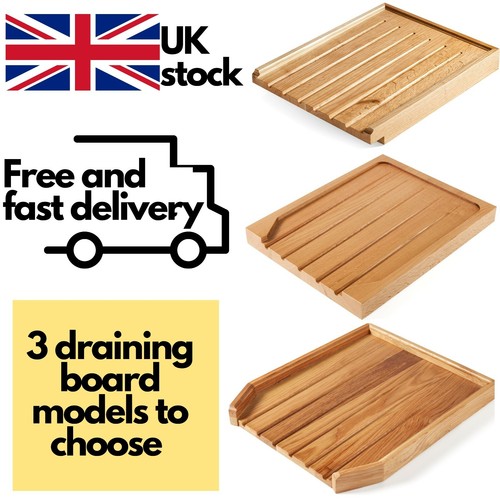 Angled wooden draining board - angled,