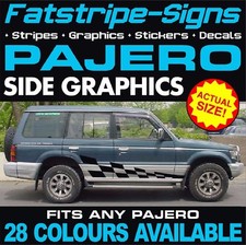 to fit MITSUBISHI PAJERO GRAPHICS STRIPES DECALS STICKERS V20 V60 4x4 3.0 V6