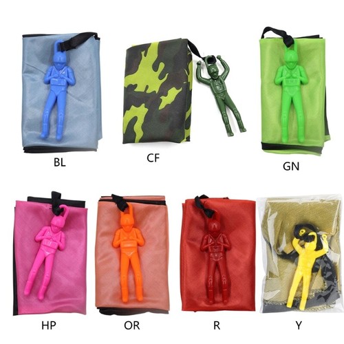 Throwing parachute toy figure - parachute,