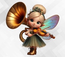 Fairy Violin Girl Wall vinyl