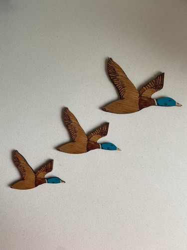 Set wooden flying ducks - 3,