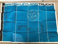 Leyland Trucks range poster, late 1960s, un-used condition, covers all models.