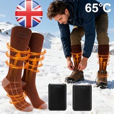 10000mAh Rechargeable Heated Socks for Men Women,Washable Electric Warming Sock