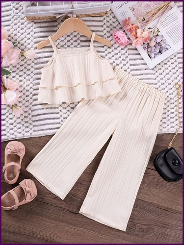 Girls summer outfit set vest - summer,