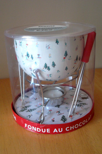 Migros chocolate fondue set - chocolate,