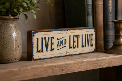 Live and let - live, sign