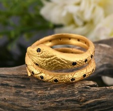 Wrap Snake Ring With Black