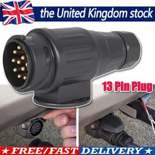 13 Pin 12V Trailer Plug Caravans Socket Plug Electrical Tow Towing Connector UK