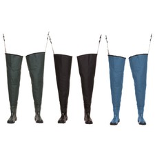 WOMEN WOMAN THIGH WADERS  BLACK GREEN DENIM BLUE  3- 3,5, 4, 5, 6 UK 3KAMIDO EU 