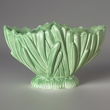 Vintage Sylvac Hyacinth Mantle Vase Planter Model 2456, Green Mid-century 1930s