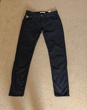 Men's Lois Sierra Cords W32 L32 Thin Corduroy Navy Blue