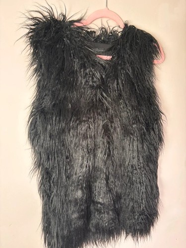 Topshop gilet black - topshop, shaggy