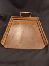 Antique Vintage Wooden Table Crumb Tray Butlers Brass Handle 22cm