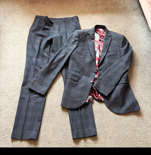 Next men grey check - men’s, slim