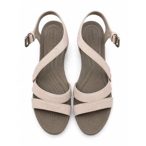 Crocs women taupe - women's, strappy