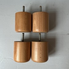 4 x WOODEN FURNITURE LEGS / FEET SOFA,OTTOMAN,CHAIRS,SETTEE,STOOL m6