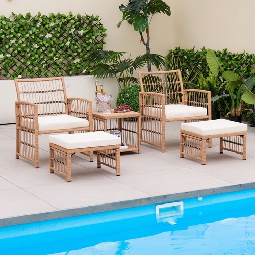 Outdoor rattan conversation - rattan,