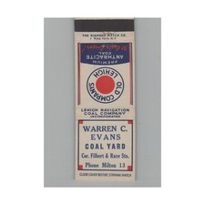 Matchbook Cover Warren C
